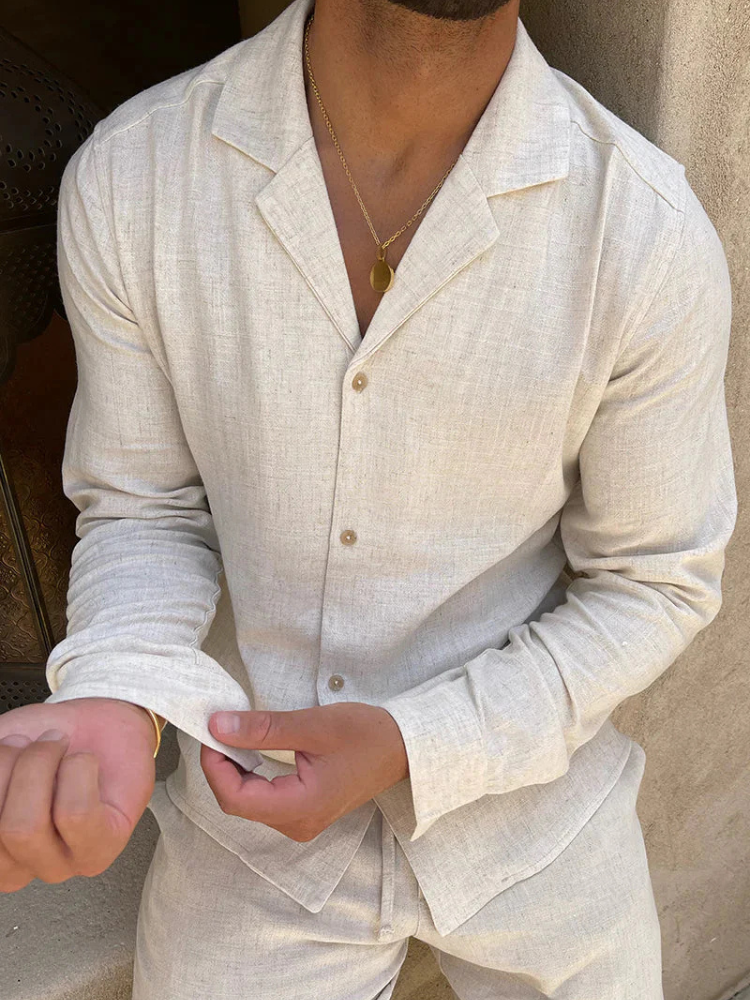 Enzo | Men’s Linen Set | Premium Lightweight Summer Fit