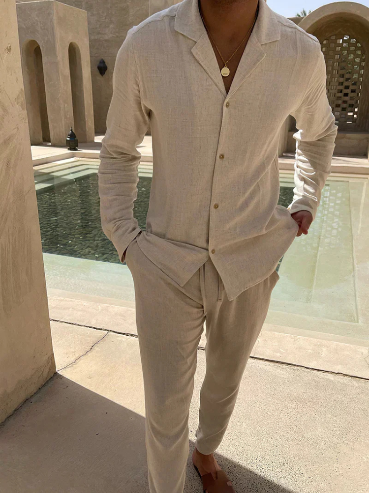 Enzo | Men’s Linen Set | Premium Lightweight Summer Fit