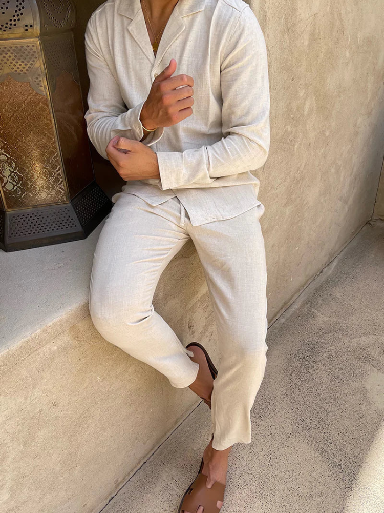 Enzo | Men’s Linen Set | Premium Lightweight Summer Fit