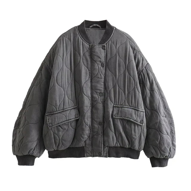 Zafrinna - Womens Oversized Bomber Jacket