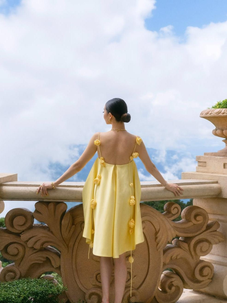 Fiona | Women’s Mini Dress | Rose Strap Detail