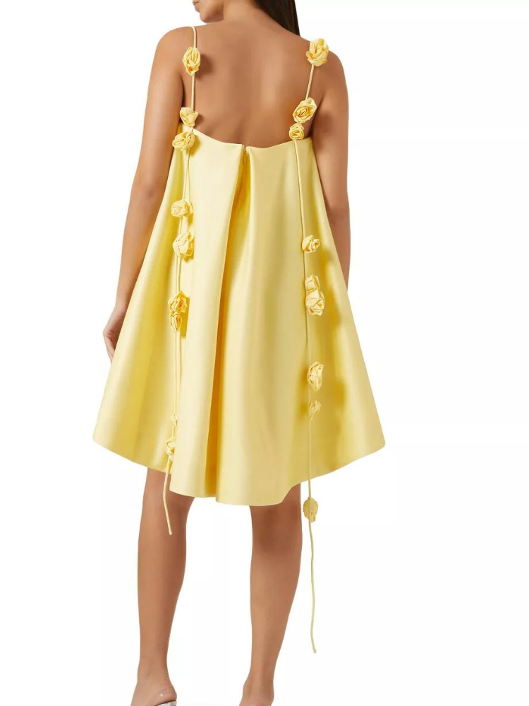 Fiona | Women’s Mini Dress | Rose Strap Detail