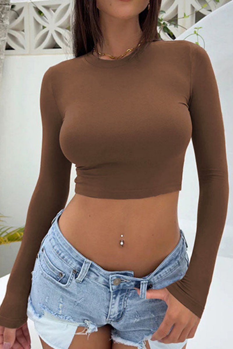 Fitted Crop Top | Long Sleeve | Soft & Stretchy