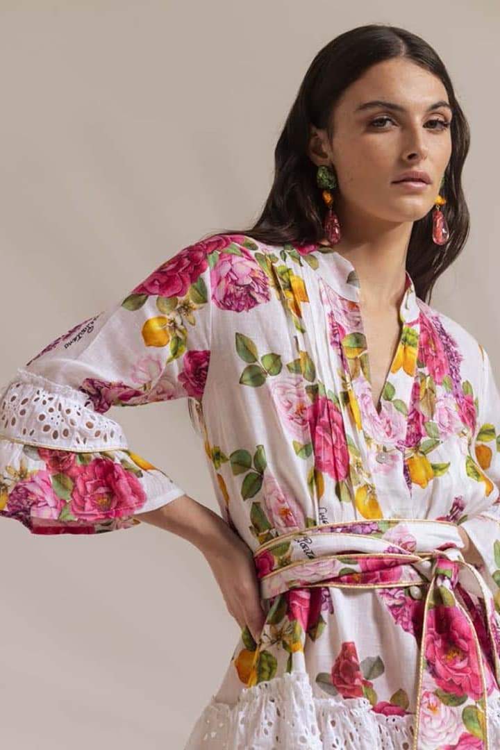 Floral Wrap Mini Dress | Romantic & Flowy | Waist-Tie Detail
