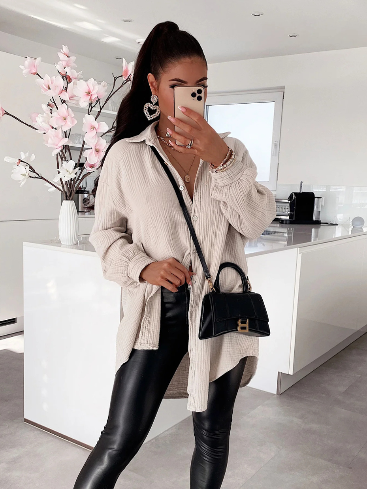 Freya | Women’s Blouse | Oversized Muslin Long
