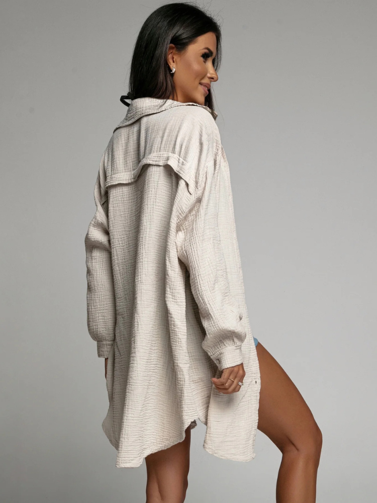 Freya | Women’s Blouse | Oversized Muslin Long