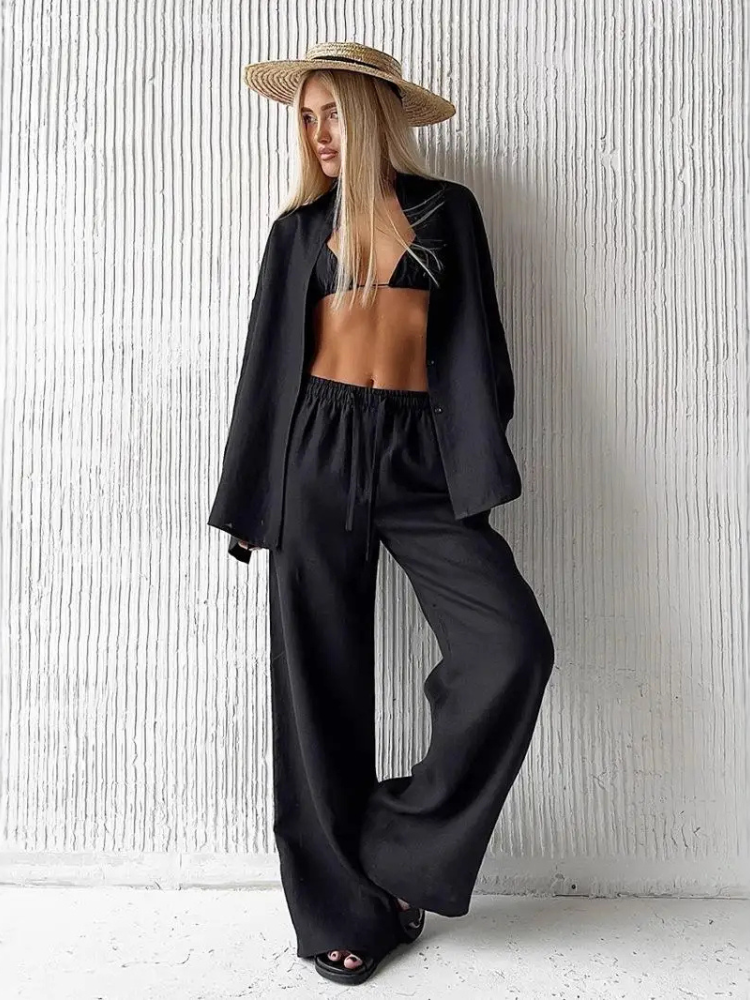 Grace | Women’s Set | Casual Straight Pants & Shirt