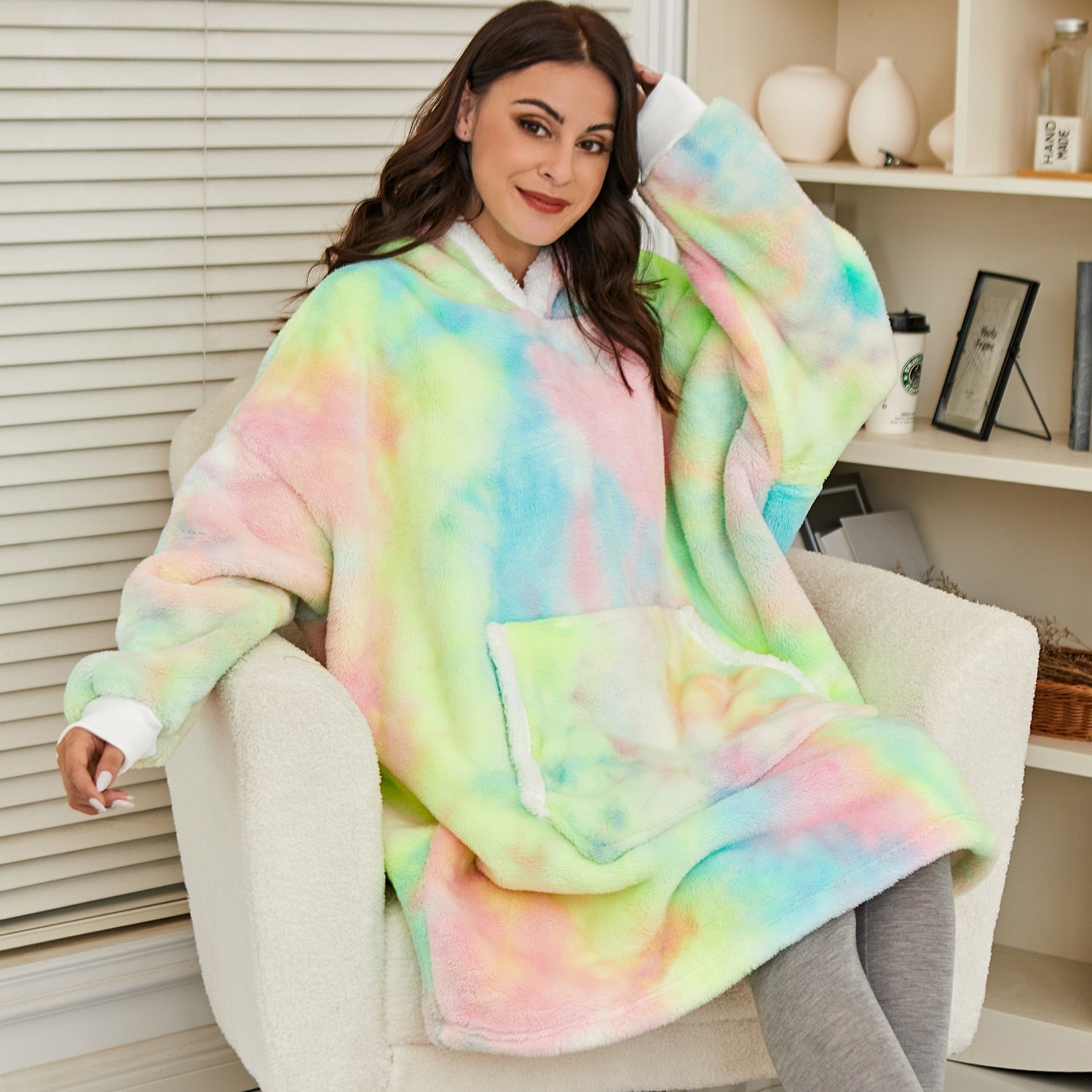 Unisex Sweatshirt with Blanket – Sweatshirt and Blanket in One