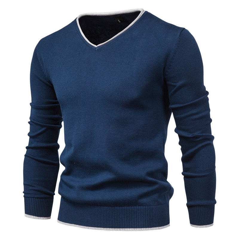 Men's Sweater – Slim Fit with V-Neck