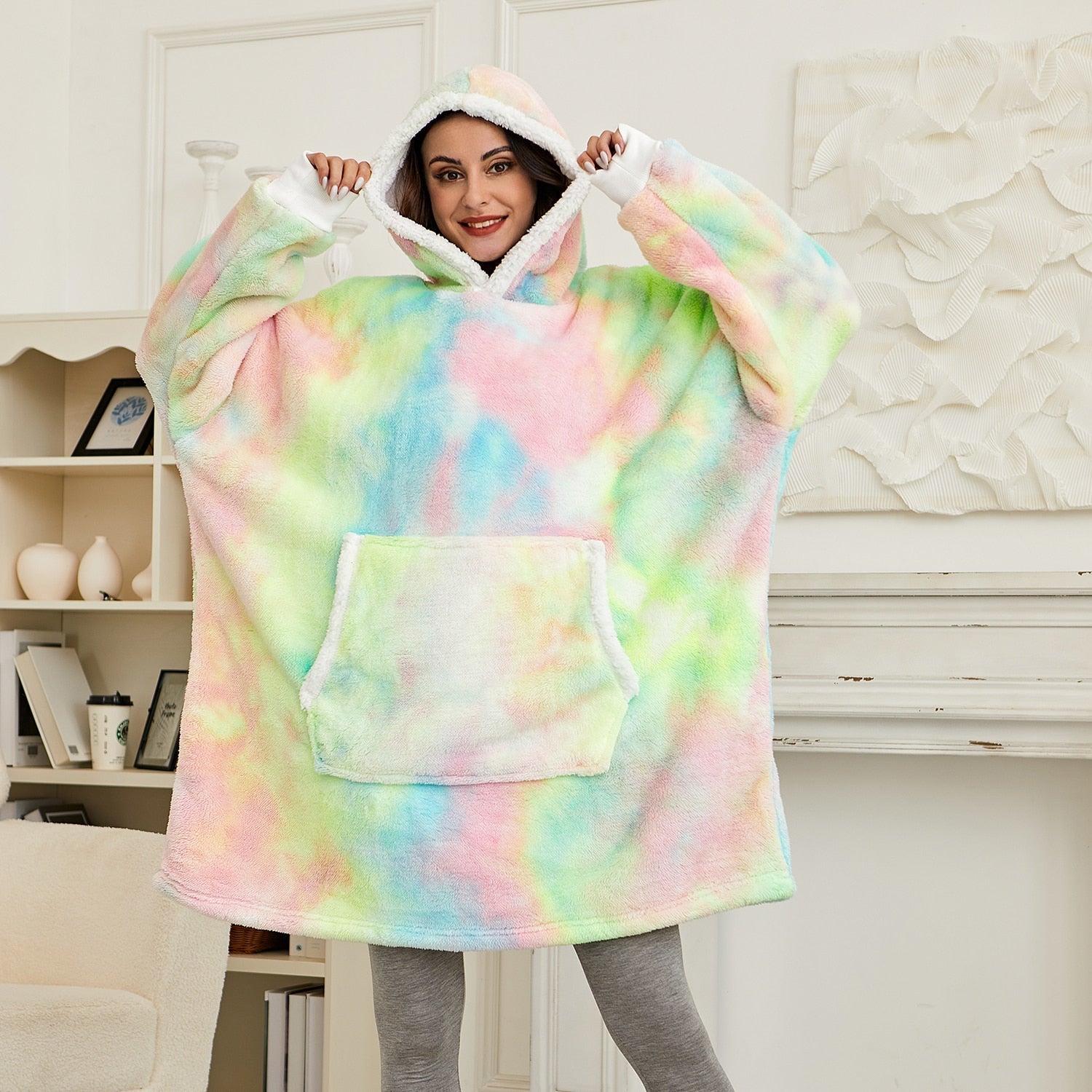 Unisex Sweatshirt with Blanket – Sweatshirt and Blanket in One
