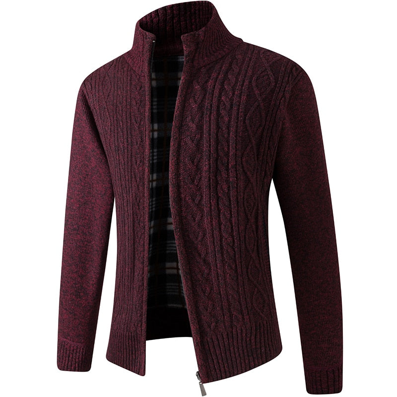 Men's knitted waistcoat – zip fastening at the front