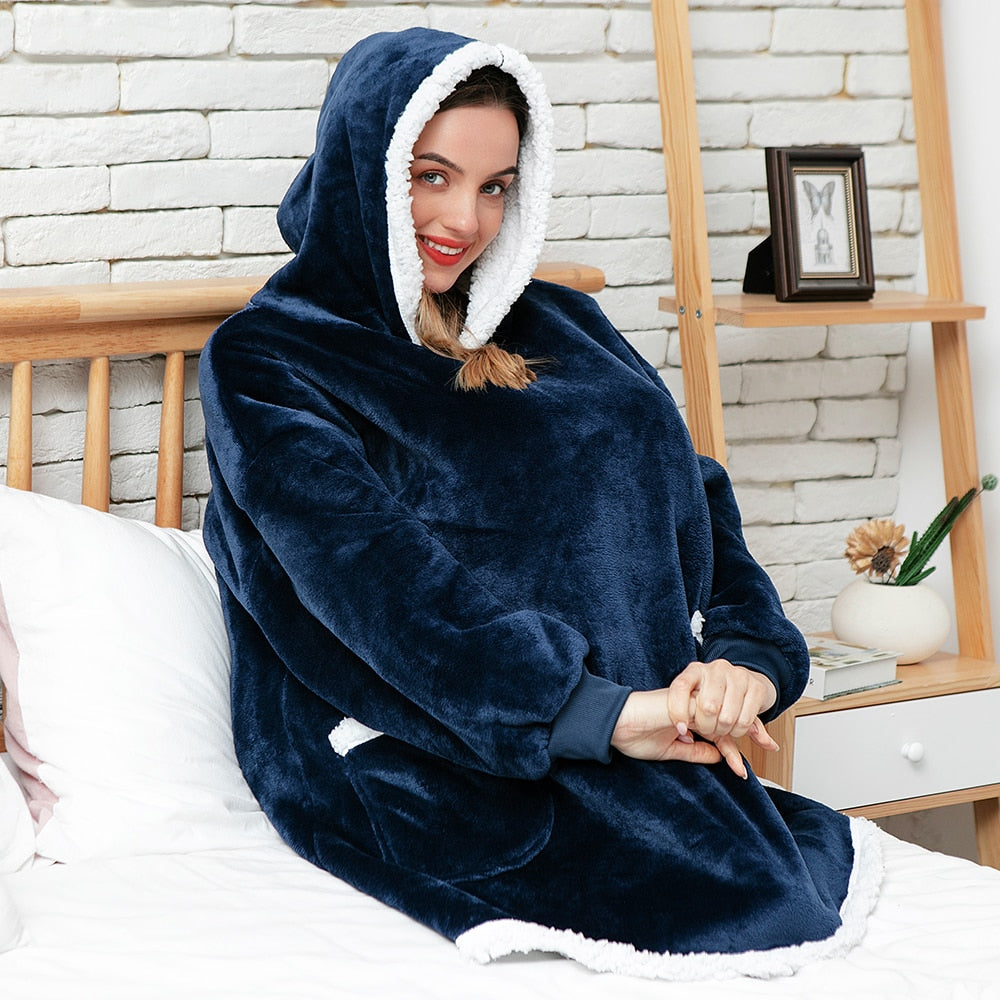 Unisex Sweatshirt with Blanket – Sweatshirt and Blanket in One