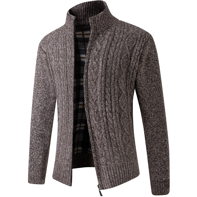Men's knitted waistcoat – zip fastening at the front