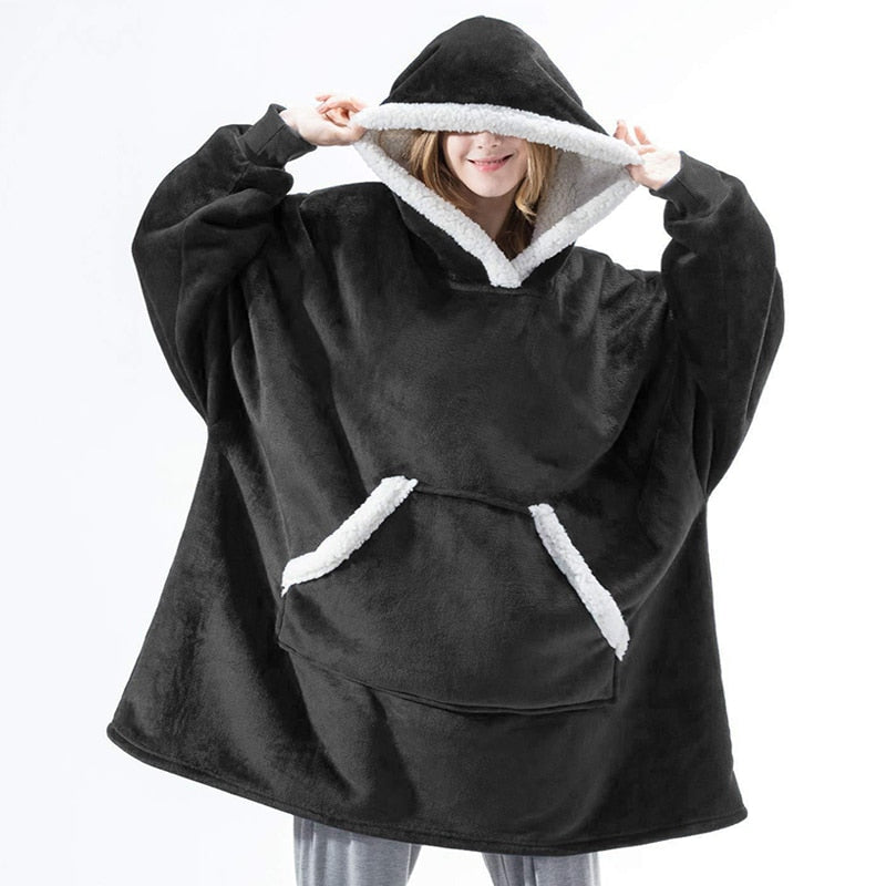 Unisex Sweatshirt with Blanket – Sweatshirt and Blanket in One