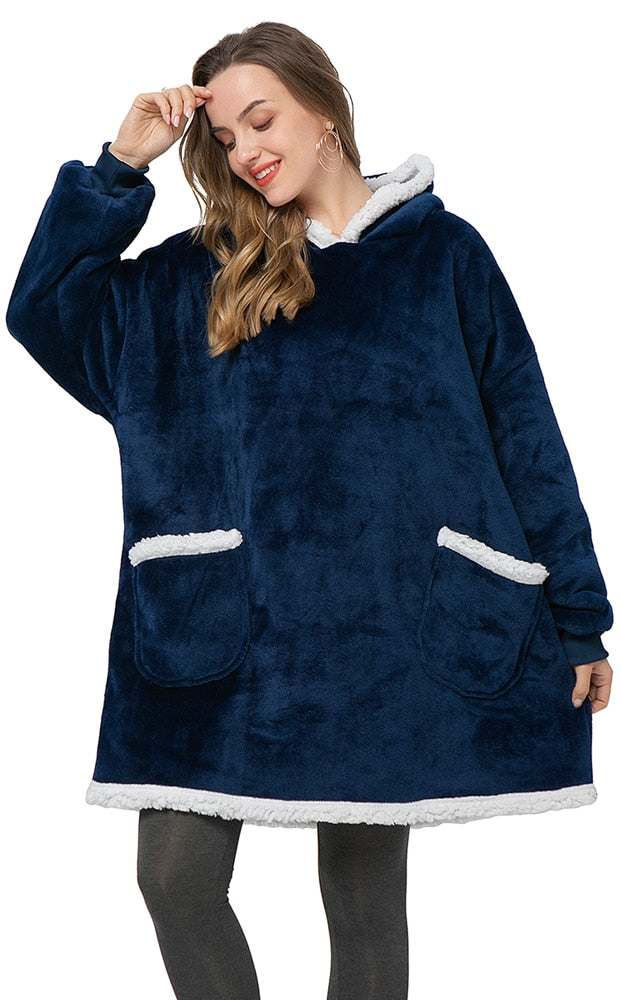 Unisex Sweatshirt with Blanket – Sweatshirt and Blanket in One