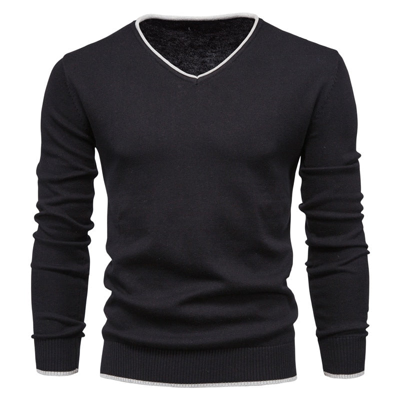 Men's Sweater – Slim Fit with V-Neck