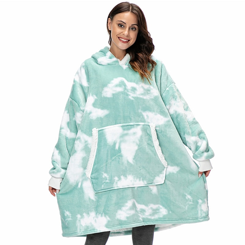 Unisex Sweatshirt with Blanket – Sweatshirt and Blanket in One