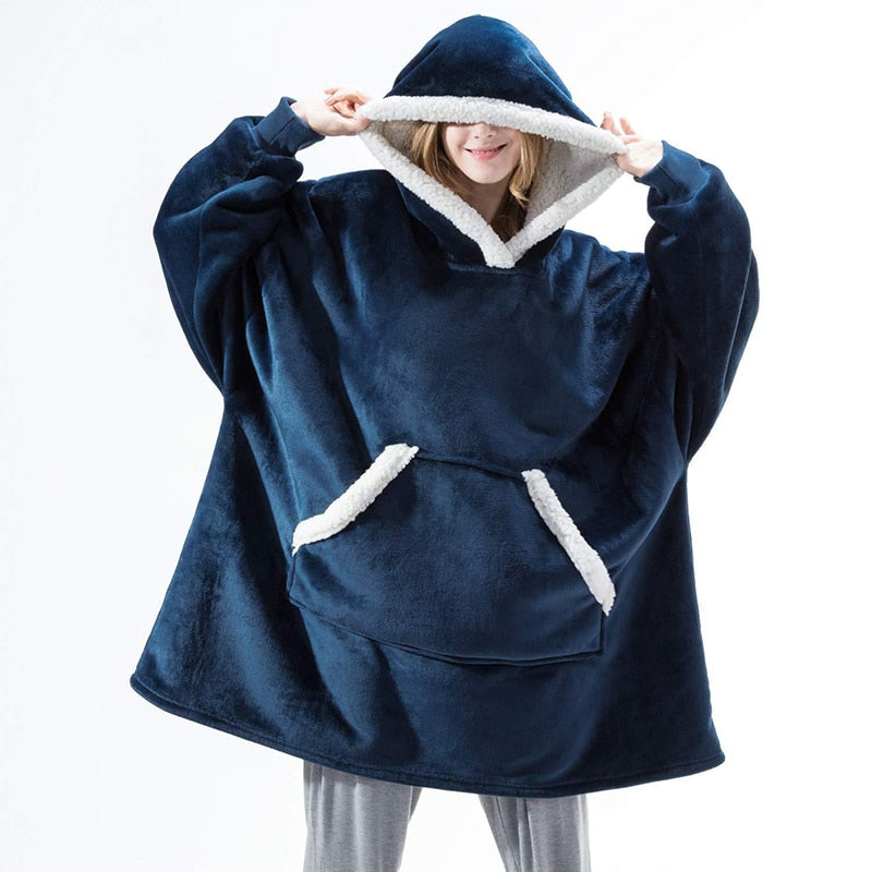 Unisex Sweatshirt with Blanket – Sweatshirt and Blanket in One