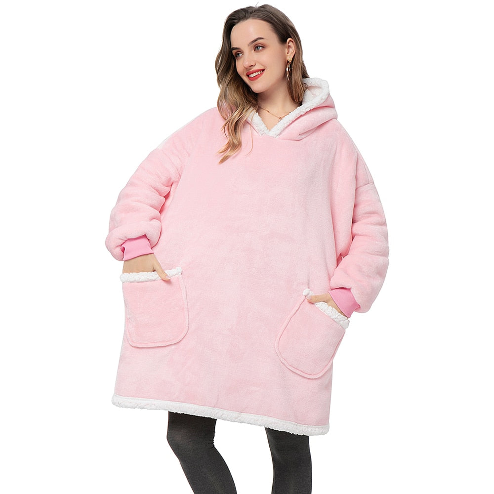 Unisex Sweatshirt with Blanket – Sweatshirt and Blanket in One