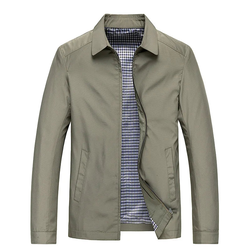 Men’s Jacket – Hip Length with Zipper Closure