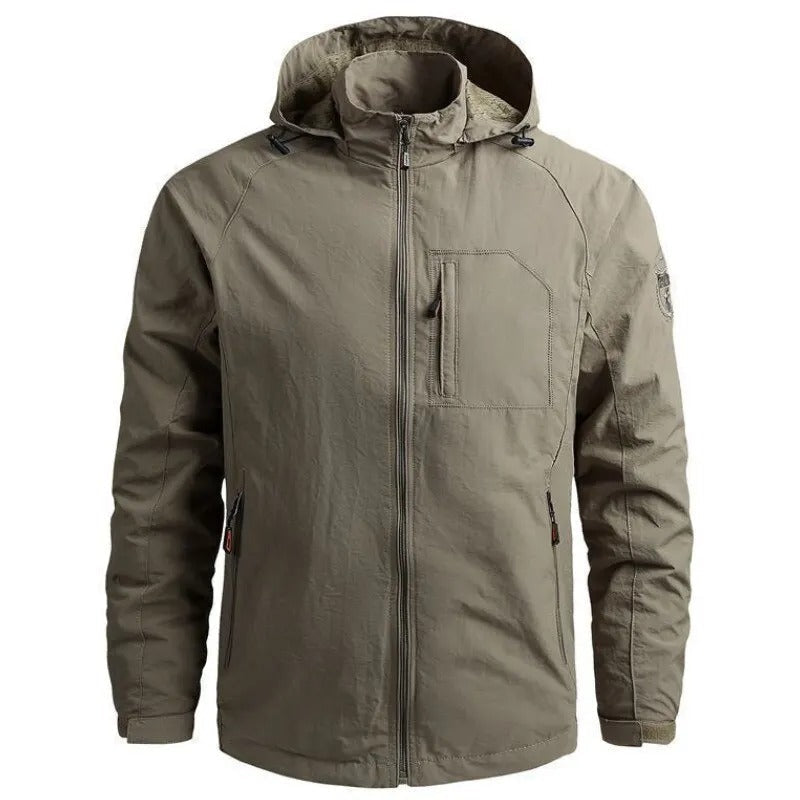 Men’s Cargo Jacket – Hooded Outdoor Multi-Pocket Coat