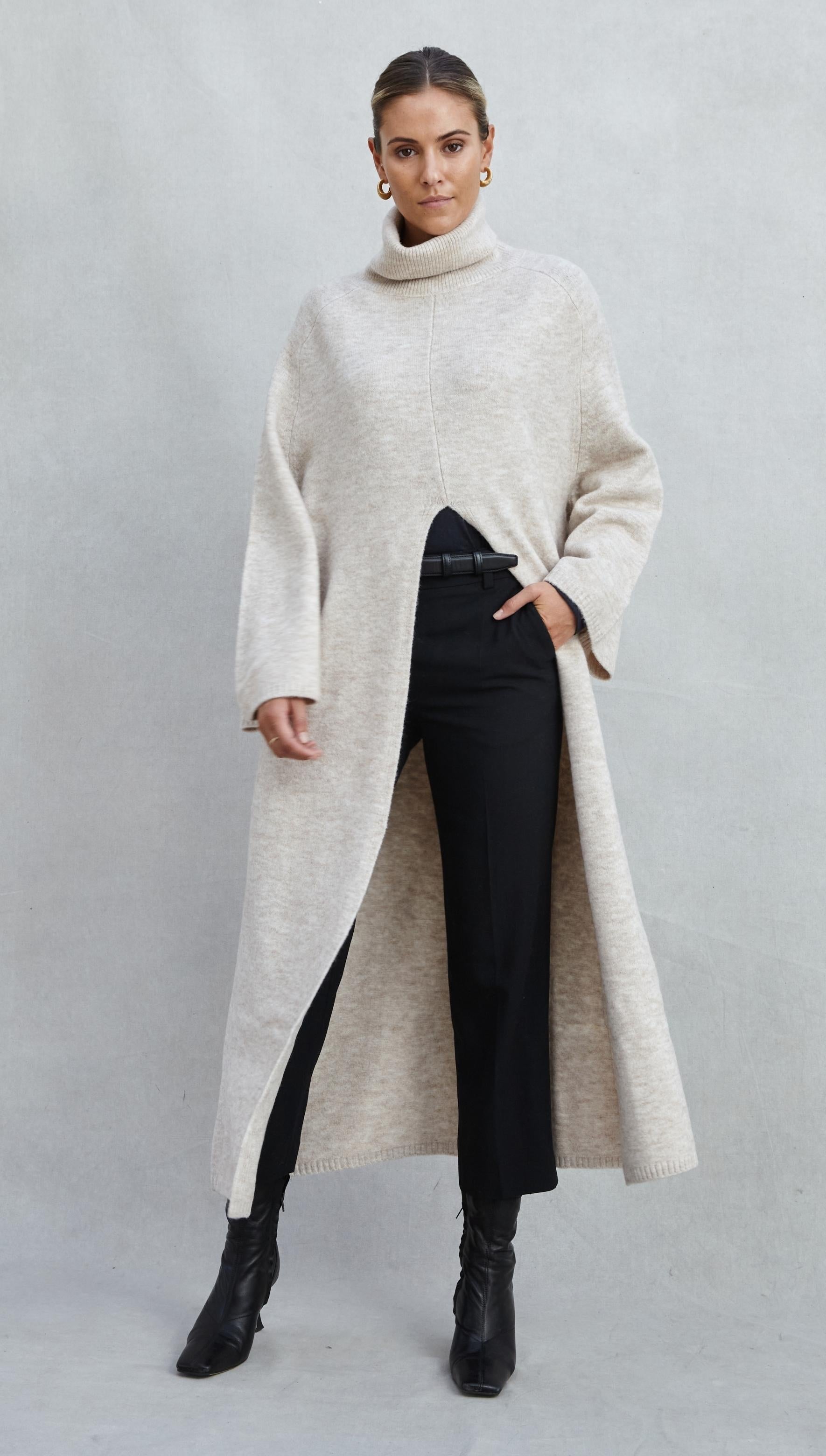 Women's cardigan dress – sand pattern