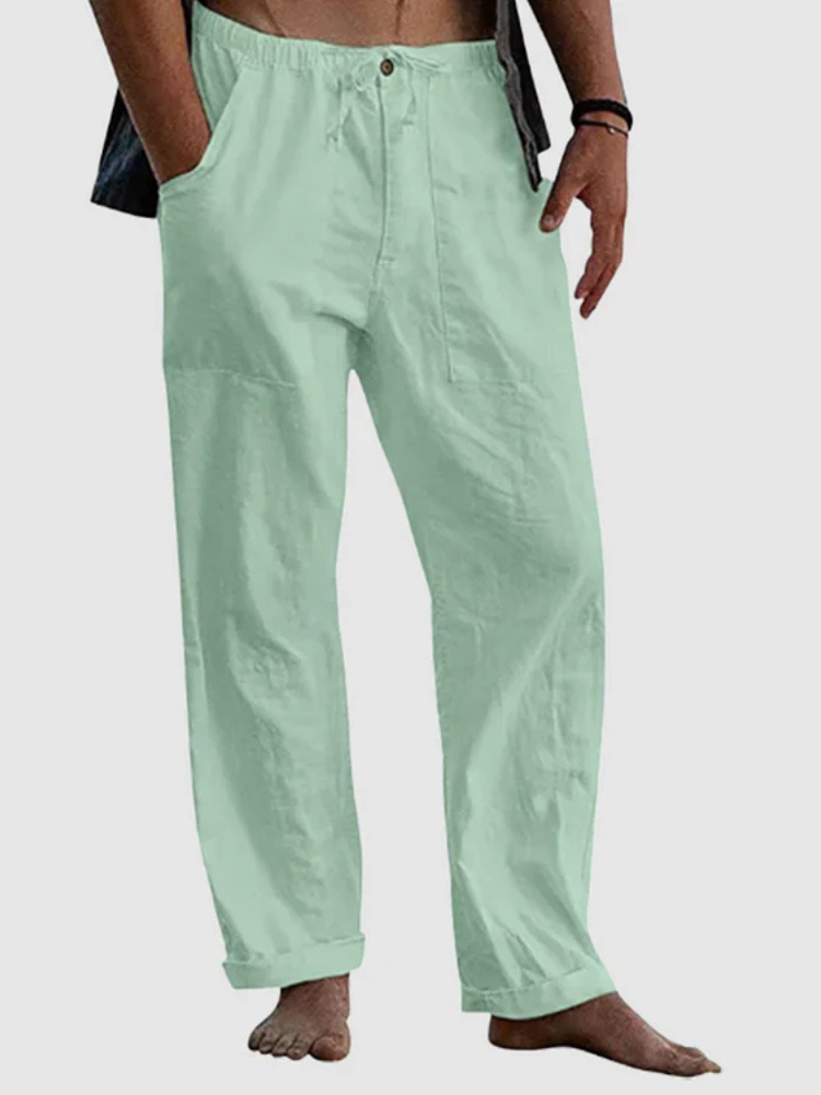 Inaya | Men Linen Pants | Adjustable-Waist