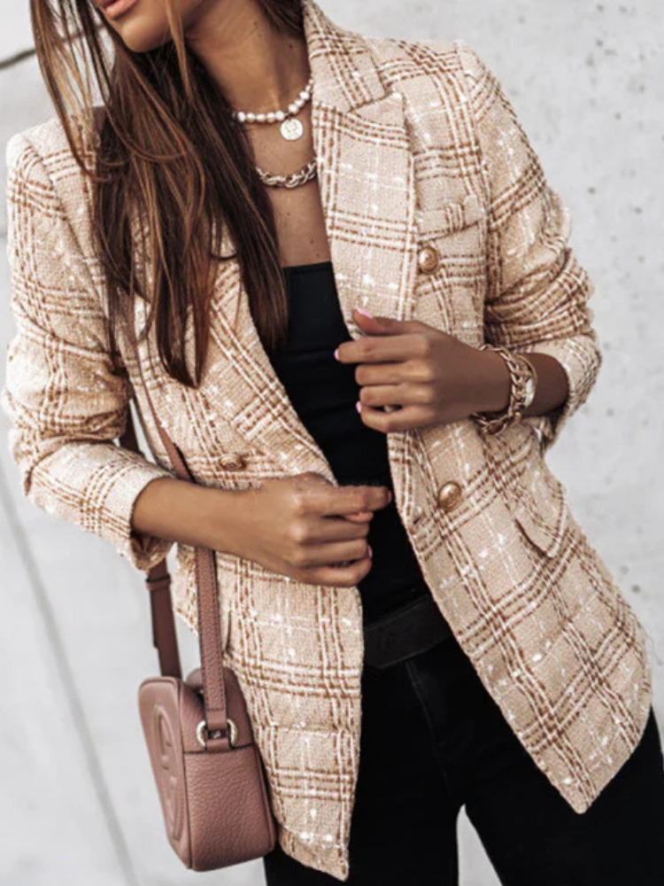 Ivy | Women’s Blazer | Checked Double-Breasted Style