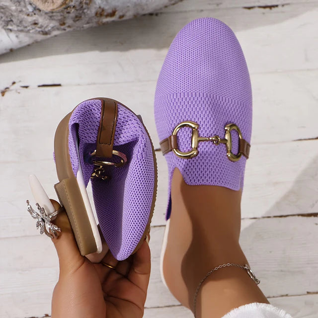 Ivy | Women’s Slip-On Shoes | Patterned Cap Toe Design