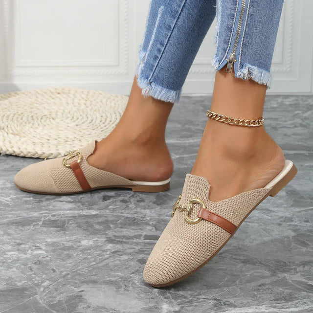 Ivy | Women’s Slip-On Shoes | Patterned Cap Toe Design