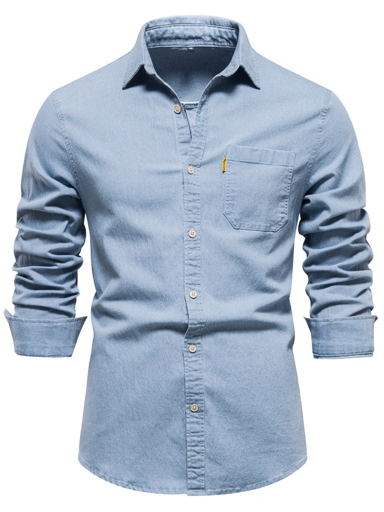 Jarell | Men’s Denim Shirt | Long Sleeve & Durable
