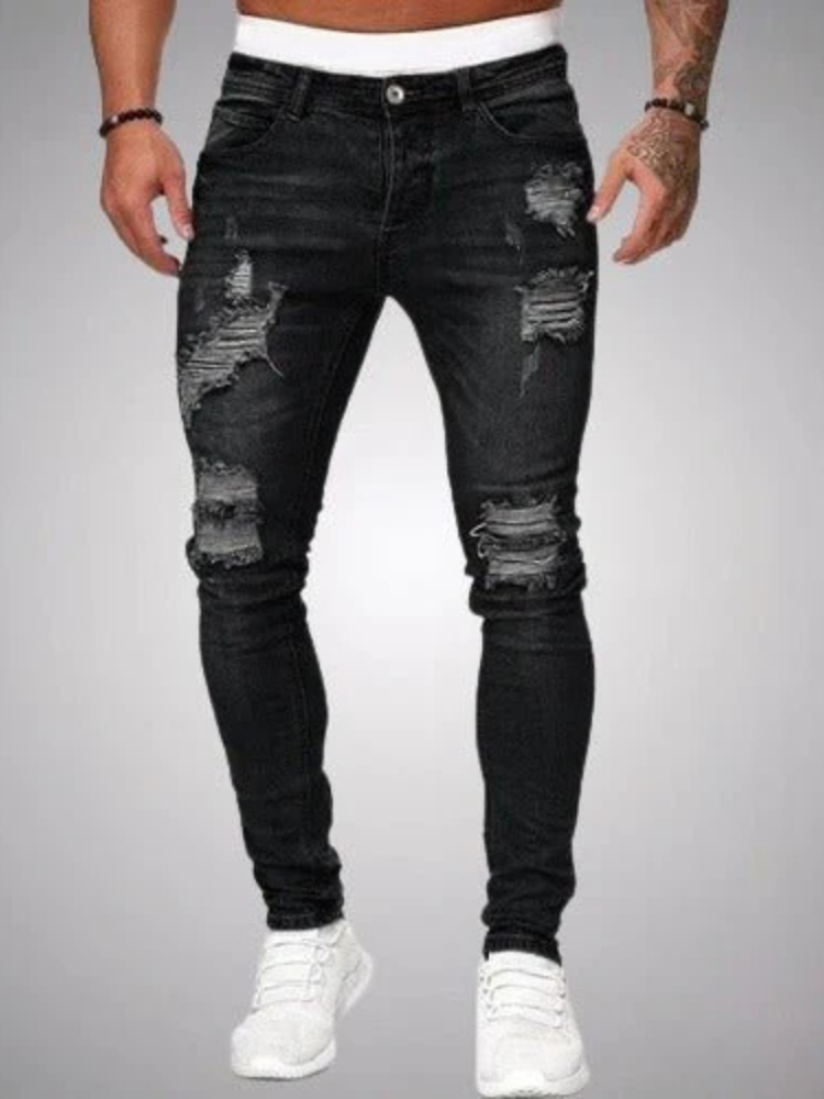 Jaxon | Men’s Jeans | Ripped Slim-Fit Denim