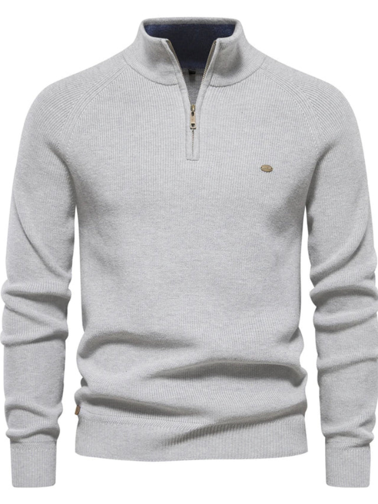 Knox | Men’s Zip Sweater | Soft Knit Collar Modern Fit