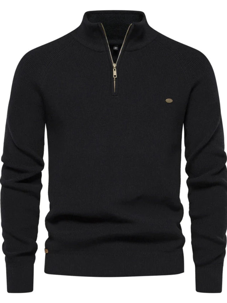 Knox | Men’s Zip Sweater | Soft Knit Collar Modern Fit