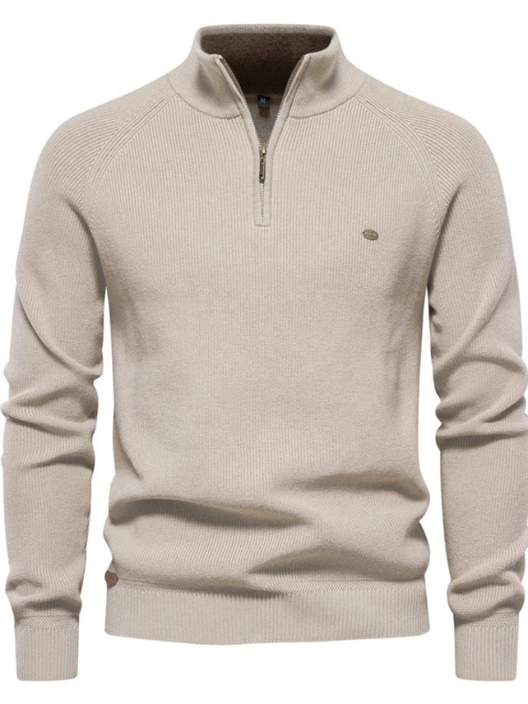 Knox | Men’s Zip Sweater | Soft Knit Collar Modern Fit