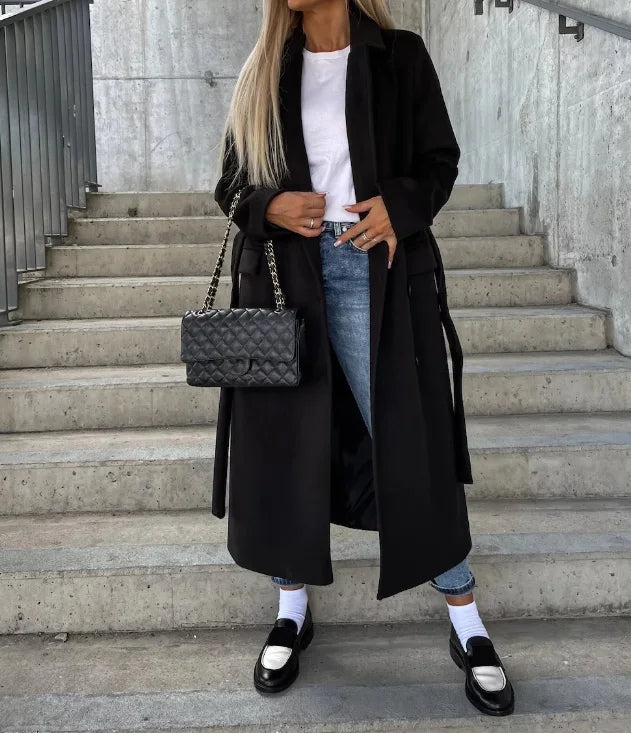 Elanvera – Women’s Long Wool-Blend Coat