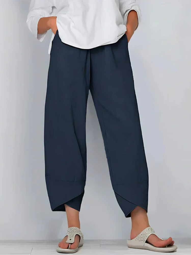 Layla | Women’s Trousers | Linen High-Waist Relaxed Fit