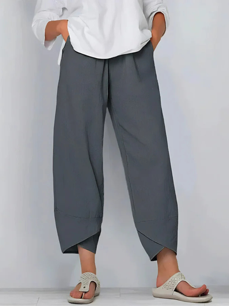 Layla | Women’s Trousers | Linen High-Waist Relaxed Fit