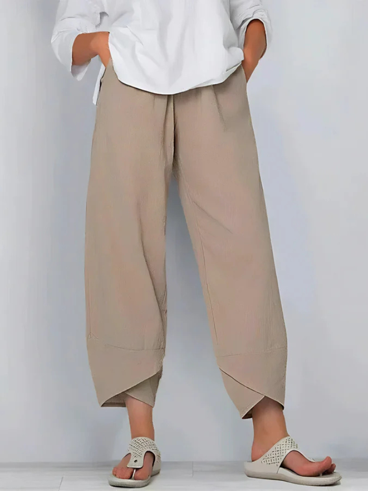 Layla | Women’s Trousers | Linen High-Waist Relaxed Fit