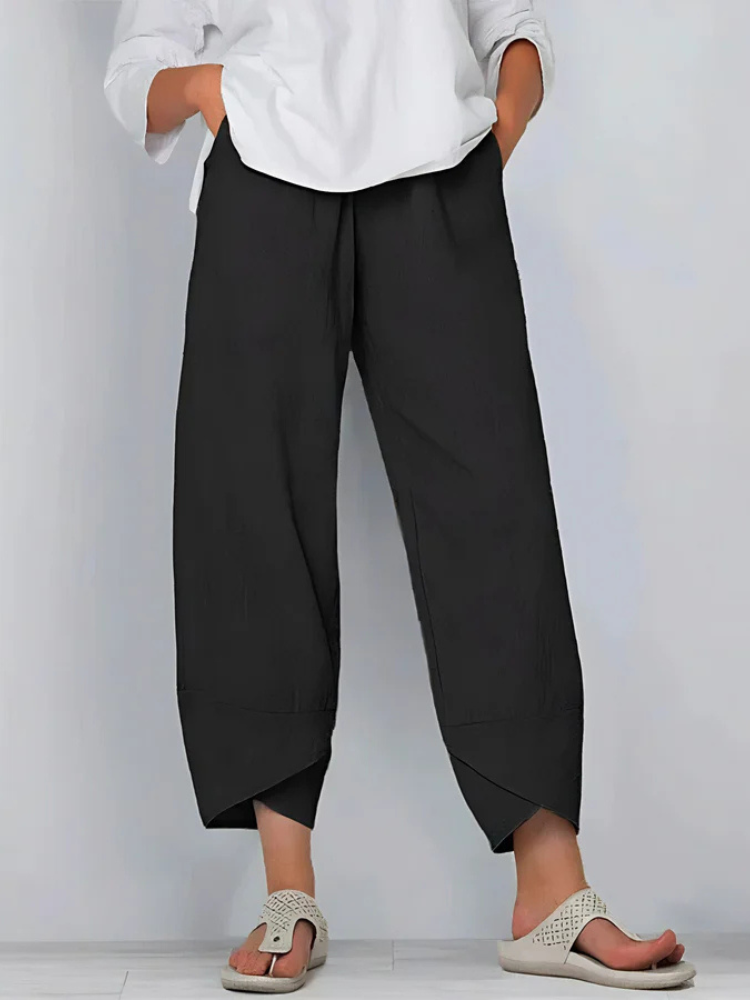 Layla | Women’s Trousers | Linen High-Waist Relaxed Fit