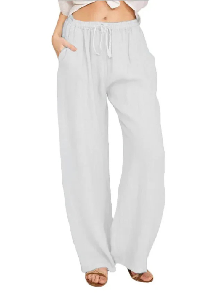 Leona | Women’s Wide-Leg Pants | Lightweight Drawstring