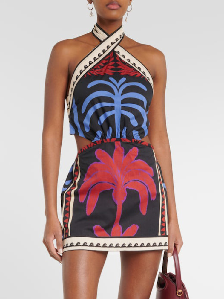 Liana | Women’s Halterneck Mini Dress | Floral Print