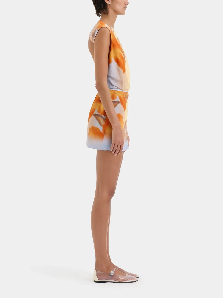 Lina | Women’s Floral Mini Dress | Asymmetric