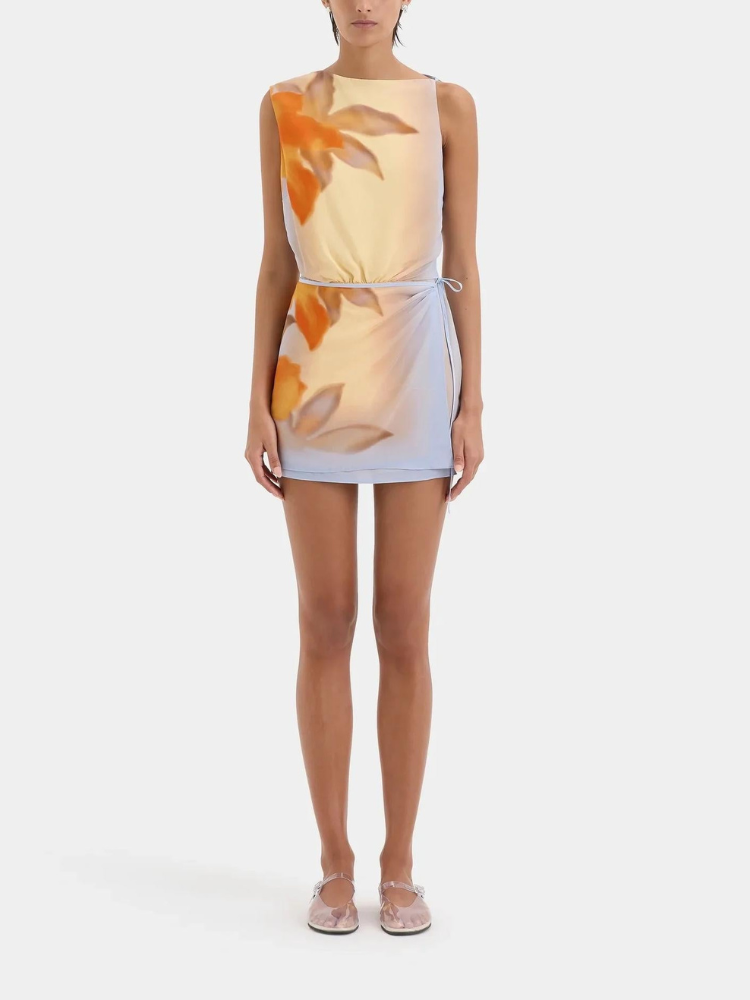 Lina | Women’s Floral Mini Dress | Asymmetric