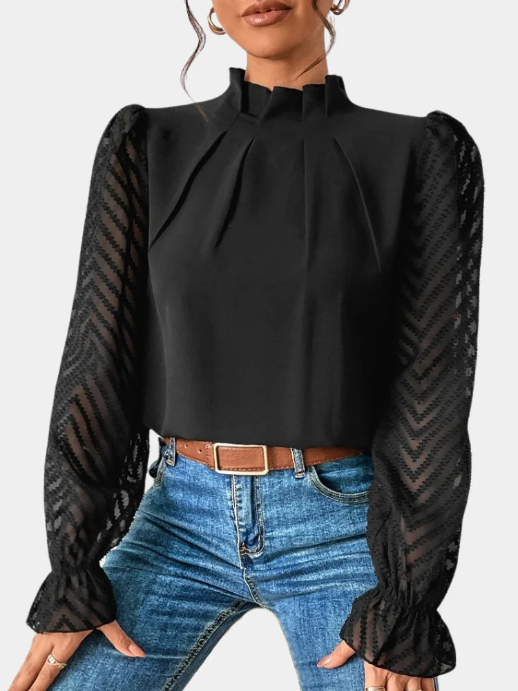 Liora | Women’s Top | Long-Sleeve Coastal Elegance