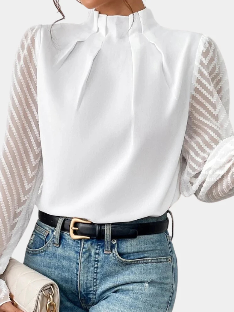 Liora | Women’s Top | Long-Sleeve Coastal Elegance