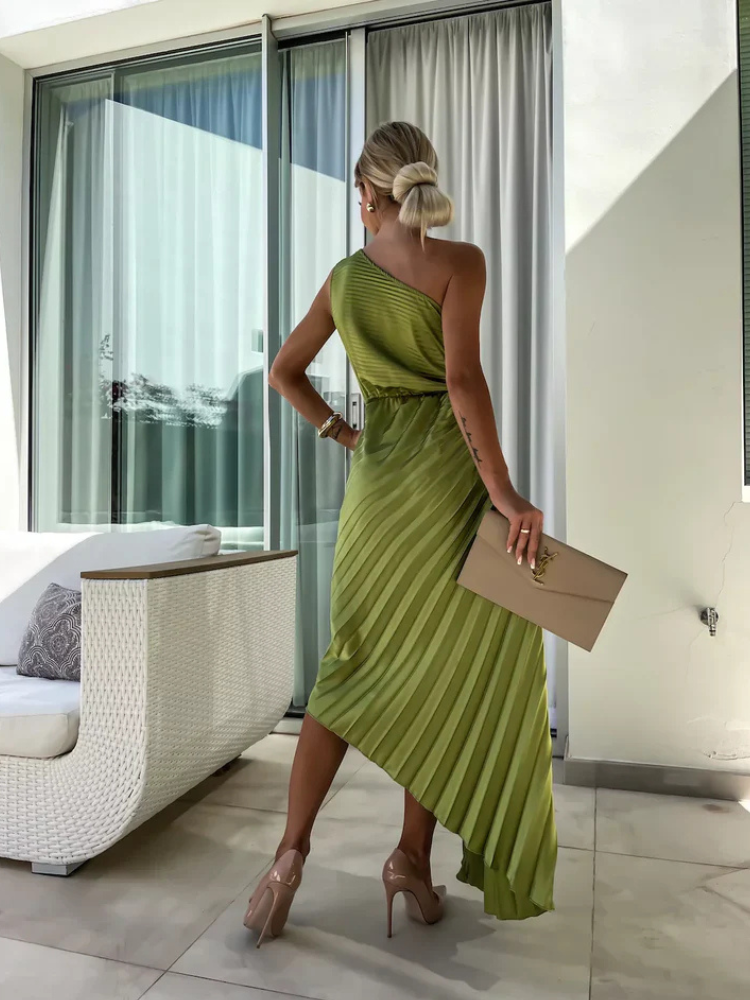 Lizbeth | Women’s One-Shoulder Dress | Floral & Romantic