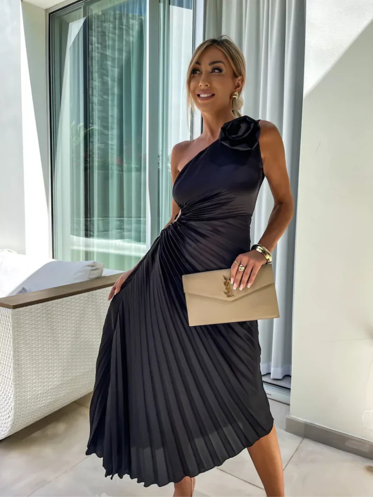 Lizbeth | Women’s One-Shoulder Dress | Floral & Romantic