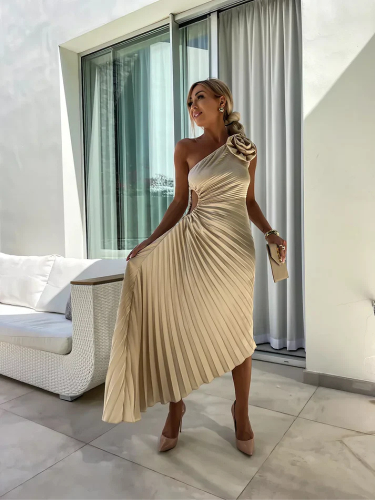 Lizbeth | Women’s One-Shoulder Dress | Floral & Romantic