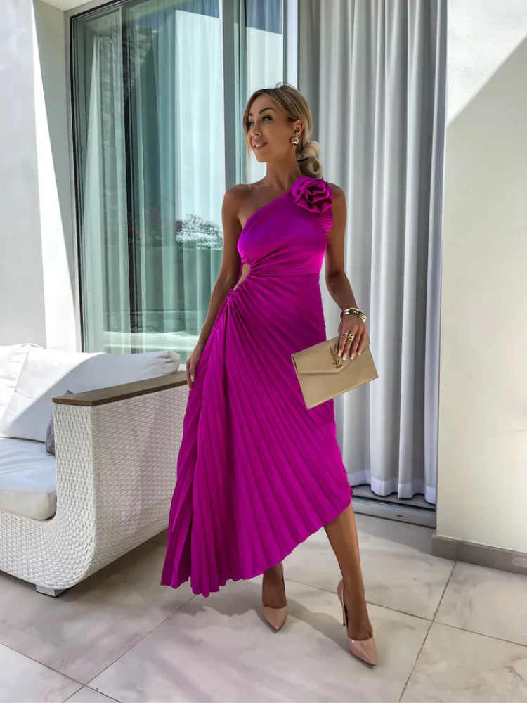Lizbeth | Women’s One-Shoulder Dress | Floral & Romantic